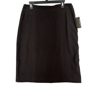 Kim Rogers Pencil Skirt Womens 12 Black Lined Classic Workwear‎ Modern Essential